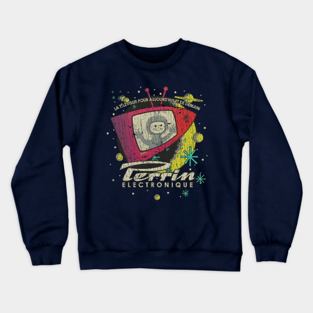 Perrin Electronique Astronaut 1958 Crewneck Sweatshirt by JCD666